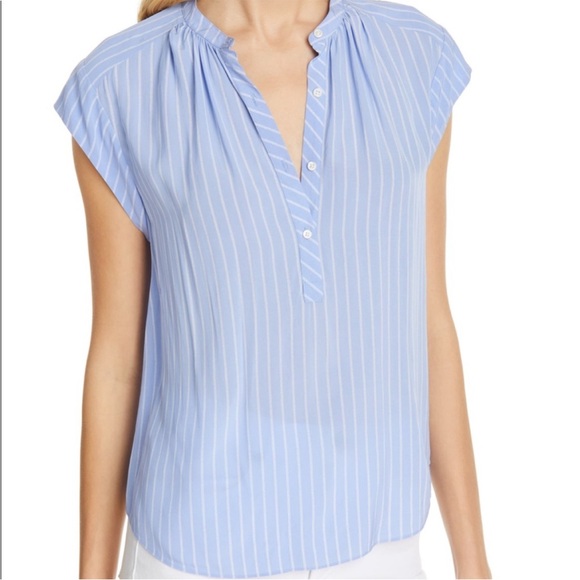 Joie Blue & White Striped Blouse - Picture 1 of 6